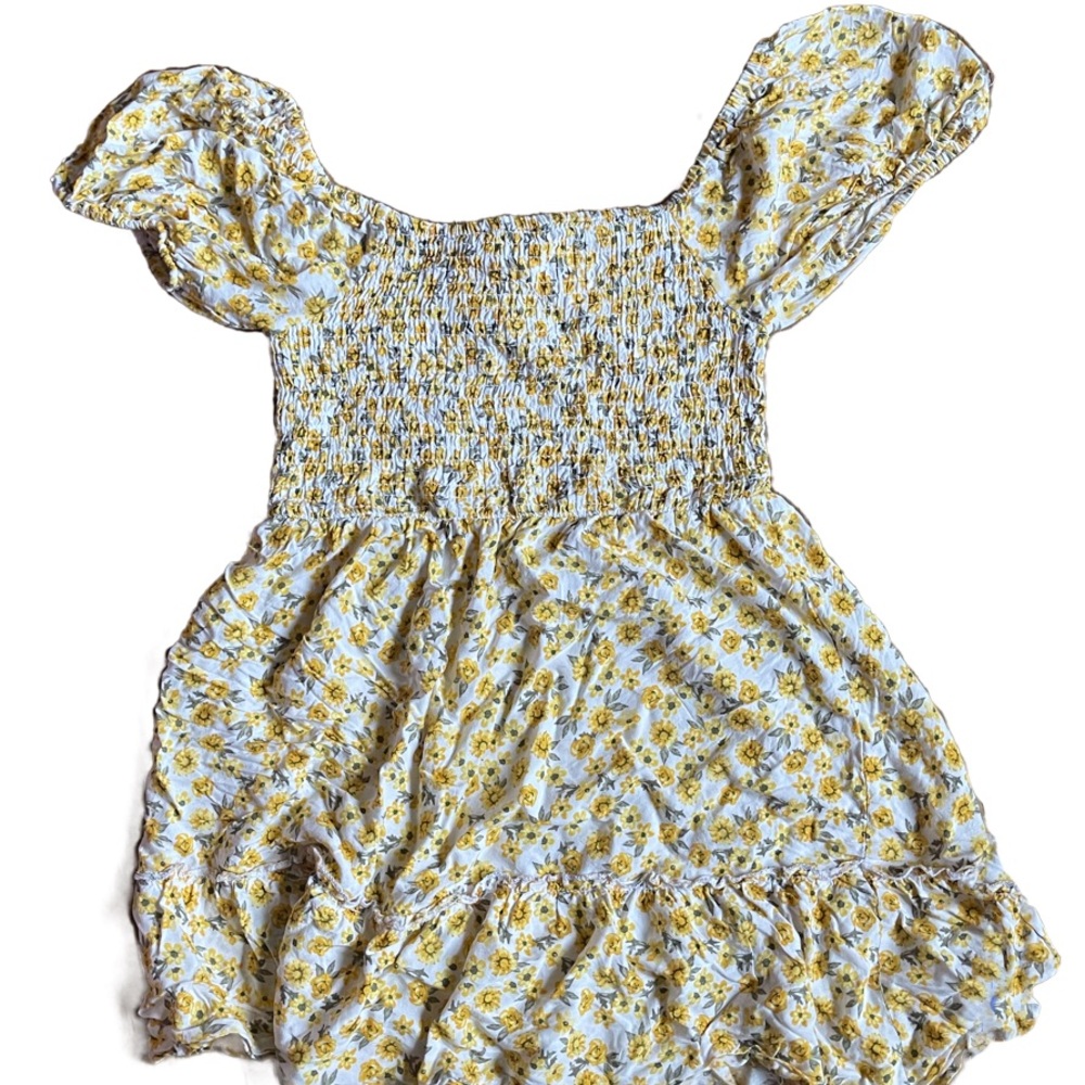 Juniors flower off the shoulder dress, worn twice.